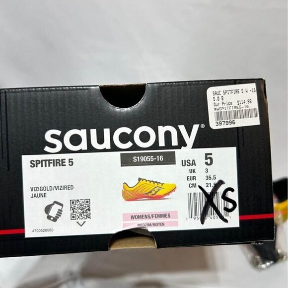 Saucony spitfire 5 running cleats. Outdoor. Size 5. Brand new! In box. - Picture 7 of 9